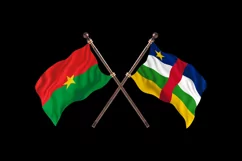 Burkina Faso versus Central African Republic Two Flags Product Image 2