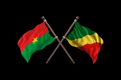 Burkina Faso versus Congo republic of the Two Flags Product Image 2