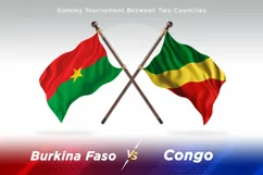 Burkina Faso versus Congo republic of the Two Flags Product Image 1