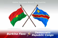 Burkina Faso versus Democratic Republic of Congo Two Flags Product Image 1
