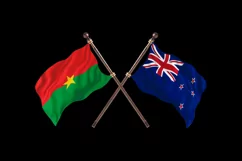 Burkina Faso versus New Zealand Two Flags Product Image 2