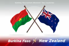 Burkina Faso versus New Zealand Two Flags Product Image 1