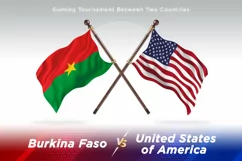 Burkina Faso versus United State Of America Two Flags Product Image 1