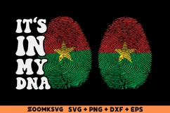 It's in my DNA Burkina Faso Flag Fingerprint Sublimation SVG Product Image 1