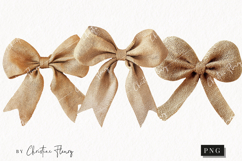 Burlap Bow Clipart | Farmhouse PNG Product Image 1