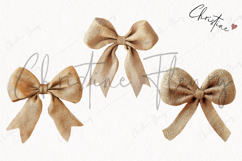 Burlap Bow Clipart | Farmhouse PNG Product Image 3