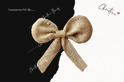 Burlap Bow Clipart | Farmhouse PNG Product Image 2