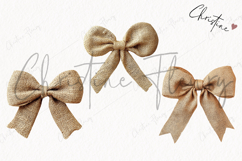 Burlap Bow Clipart | Farmhouse PNG Product Image 3