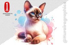 Burmese Cat Clipart - PNG File Product Image 1