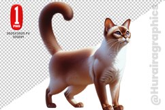Burmese Cat Clipart - PNG File Product Image 1
