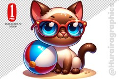 Burmese Cat Clipart - PNG File Product Image 1