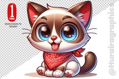 Burmese Cat Clipart - PNG File Product Image 1