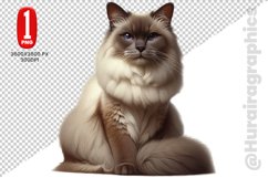 Burmese Cat Clipart - PNG File Product Image 1