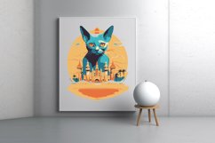 Burmese Summer Cat Sublimation Design | Oriental Style PNG Product Image 3