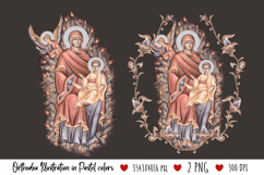 christening, floral, religious, icon, communion, faith, sacrament, saviour, epiphany, christian, evangelical, orthodox, greek, art, bible, saint, holy, king, baptism, confirmation, heaven, religion, jesus, vintage, illustration, god, blessing, byzantine