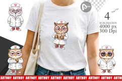 Burnout Owl Nurse Lifestyle Sublimation Product Image 1
