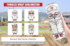 Burnout Owl Nurse Lifestyle Tumbler Product Image 1