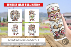 Burnout Owl Nurse Lifestyle Tumbler Product Image 1