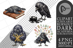 Burnout Raven Dark Academia Sublimation Product Image 1