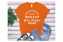 BellaCanvas 3001 tshirt Mockup Burnt Orange Product Image 1