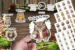 Burnt Out Owl Whimsigoth Sticker Product Image 1