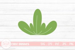 Simple Bushes Cartoon | Cute Grass Bush Clipart Design Product Image 1