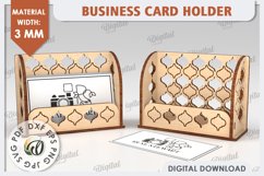 Business Card Holder Laser Cut Design. Wood Organizer SVG Product Image 1