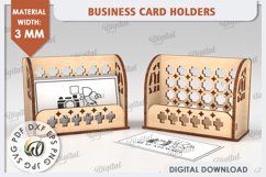 Business Card Holder Laser Cut Design. Wood Organizer SVG Product Image 1