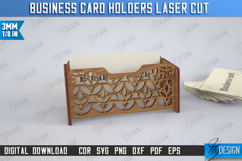 Business Card Holder Laser Cut| Office Accessory |Card Stand Product Image 1
