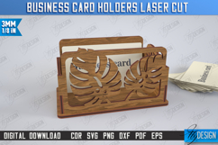 Business Card Holder Laser Cut| Office Accessory |Card Stand Product Image 1