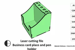 Business card place and pen holder-laser cut file Product Image 2