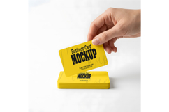 Hand Holding Business Card PSD Mockup Product Image 1