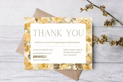 Canva Template for a Business Thank You Card Template Printable.