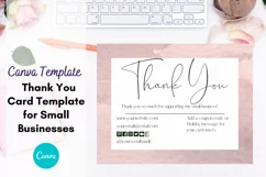 Canva Template for a Lilac Business Thank You Card Template