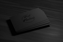 realistic card business black logo mockup psd Product Image 1