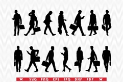 SVG Businessman, Black Silhouettes Product Image 1