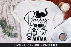 Funny Cat SVG Design - Busy Being A Cat Mama Product Image 4