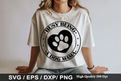 Dog Bandana SVG Design -Dogs are my favorite people Product Image 2