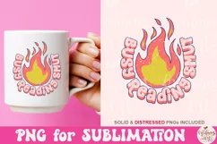 Busy Reading Smut PNG, Book Lover Sublimation, Groovy Trendy Product Image 2