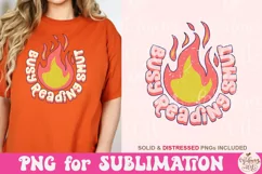 Busy Reading Smut PNG, Book Lover Sublimation, Groovy Trendy Product Image 4