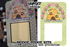 Busy Bee Note Holder Modge Podge SVG Product Image 1