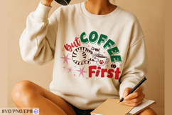 Cat Drink Coffee Funny Hand-drawn PNG SVG Design Product Image 3