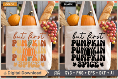 But First Pumpkin Spice SVG File | Fall Retro SVG Product Image 2