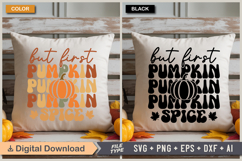 But First Pumpkin Spice SVG File | Fall Retro SVG Product Image 3