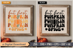 But First Pumpkin Spice SVG File | Fall Retro SVG Product Image 5