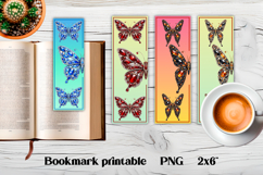 Cute butterfly bookmark printable | Summer bookmark PNG Product Image 1