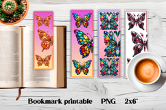 Cute butterfly bookmark printable | Summer bookmark PNG Product Image 1