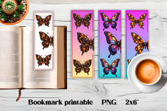 Cute butterfly bookmark printable | Summer bookmark PNG Product Image 1