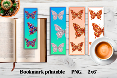 Cute butterfly bookmark printable | Summer bookmark PNG Product Image 1