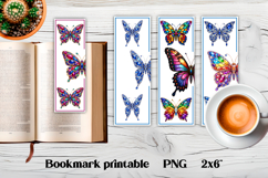 Cute butterfly bookmark printable | Summer bookmark PNG Product Image 1